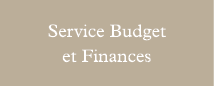 Service Budget et Finances