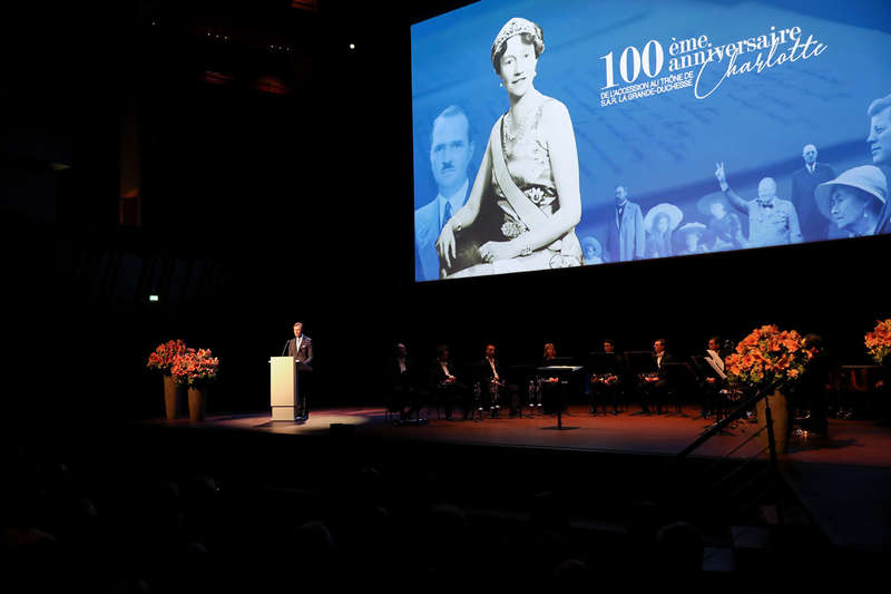 Commémoration à la Philharmonie Luxembourg - Centenaire de l’accession au trône de S.A.R. la Grande-Duchesse Charlotte