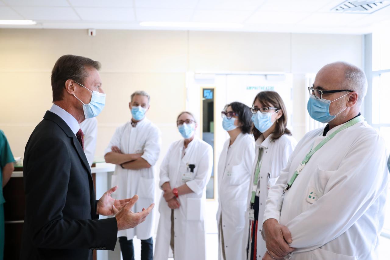 Le Grand-Duc a visité le Centre Hospitalier de Luxembourg