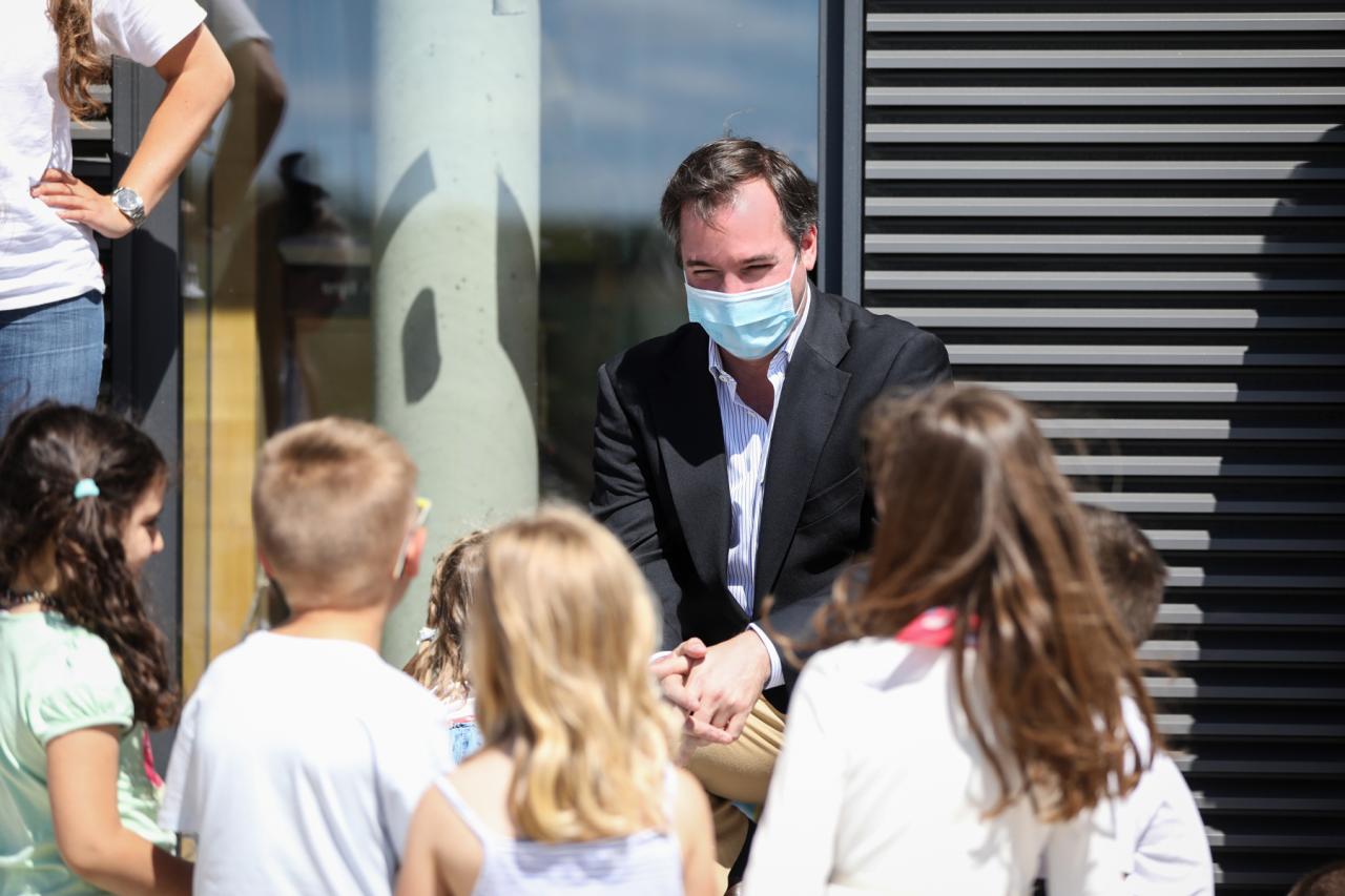 Le Prince héritier a rencontré les élèves de l’école fondamentale Angelsberg