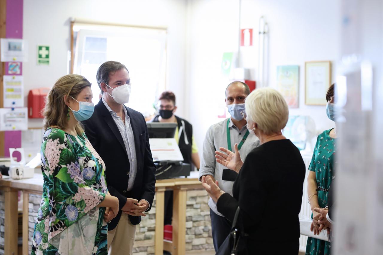 Le Couple héritier a visité l'épicerie sociale "Caritas Fairness Center" à Diekirch