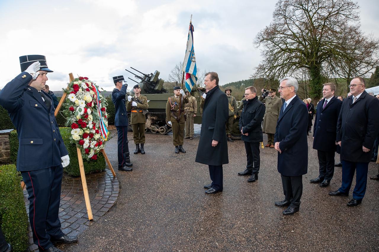 Le Grand-Duc a assisté à la commémoration du 75e anniversaire de la libération de Vianden