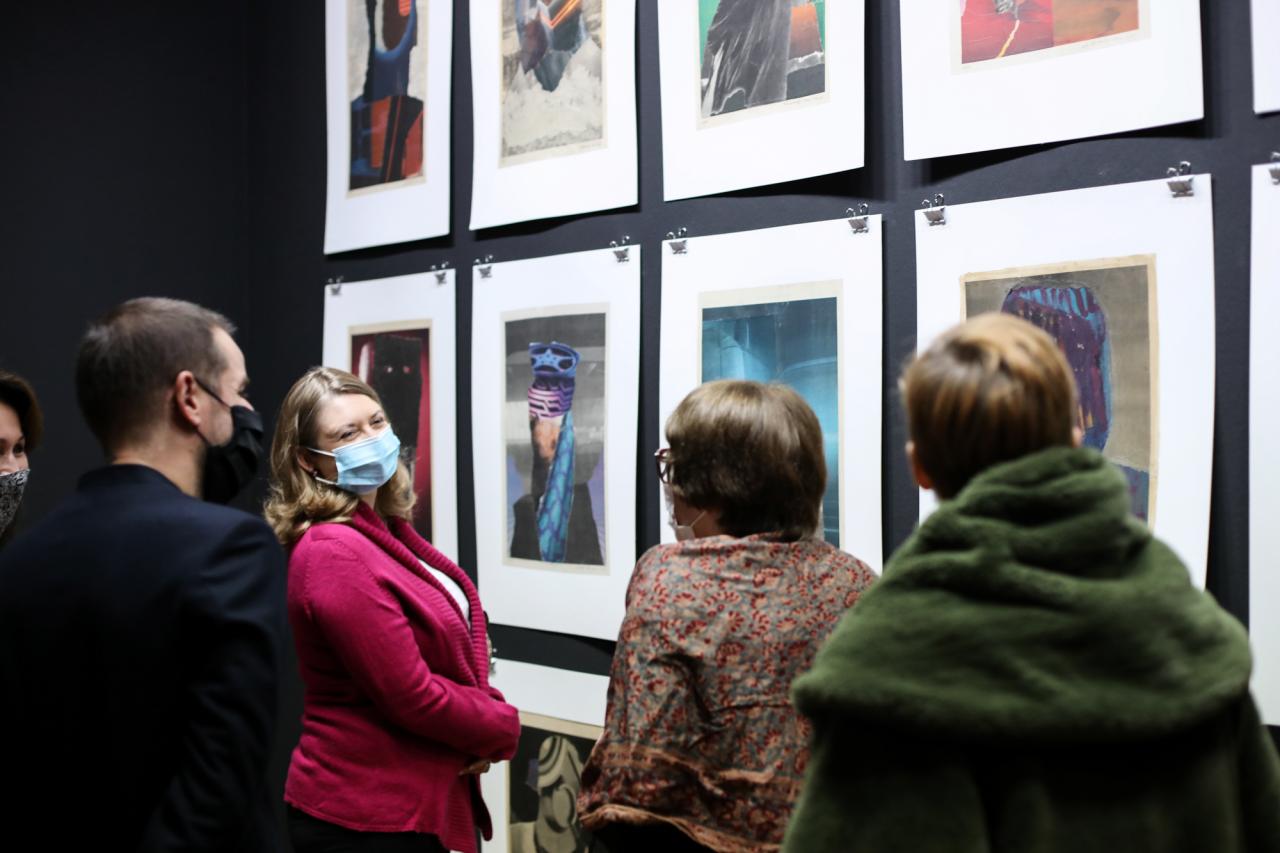 La Princesse héritière a visité des expositions au Casino Luxembourg