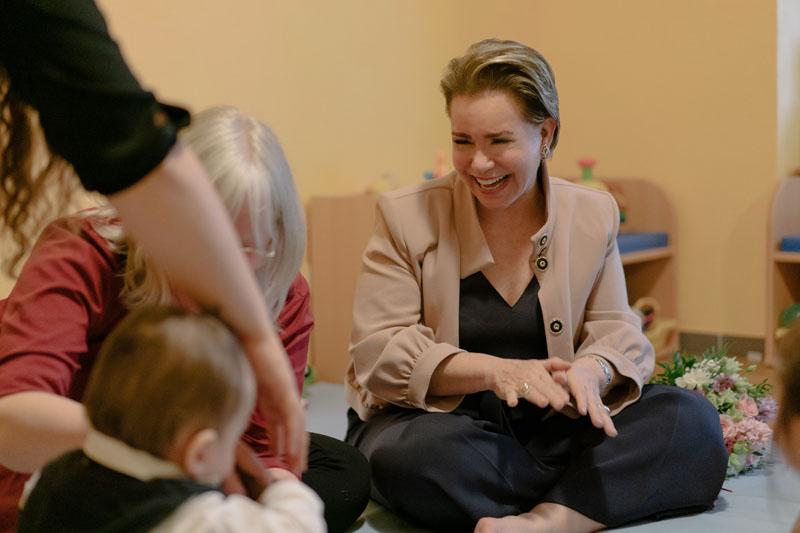 The Grand Duchess during her visit to the Norbert Ensch Care Centre in Contern