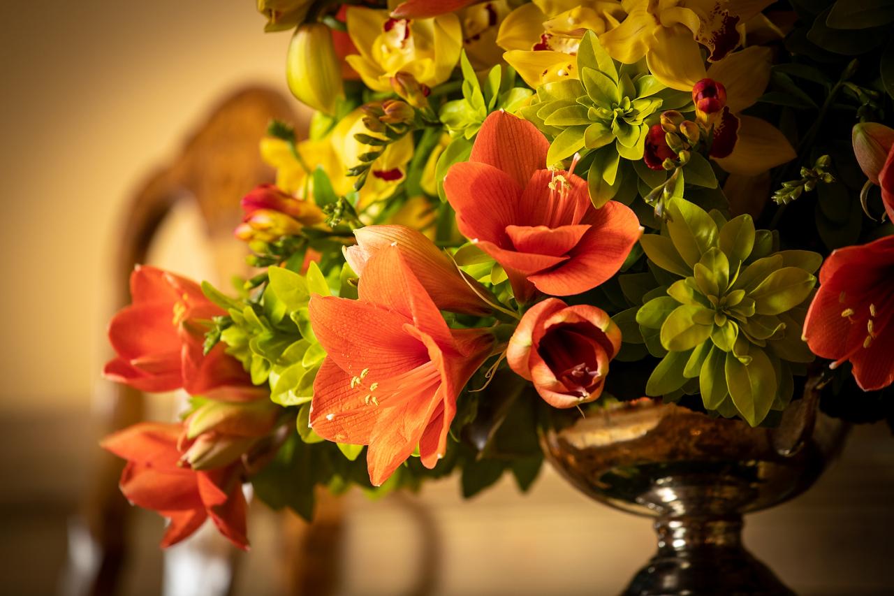 Blumendekorationen im großherzoglichen Palast