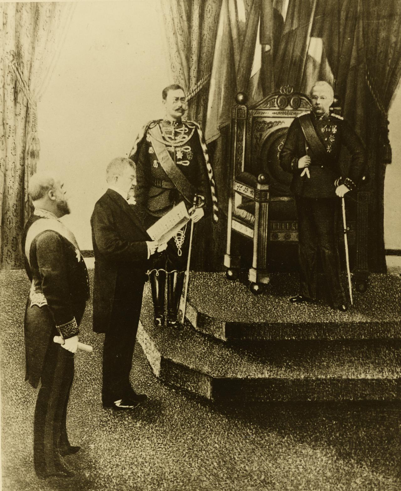Assermentation Duc Adolf de Nassau en tant que Duc-Régent