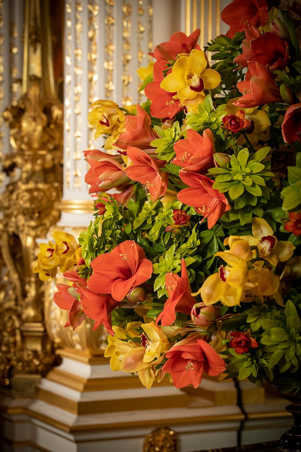 Blumendekorationen im großherzoglichen Palast