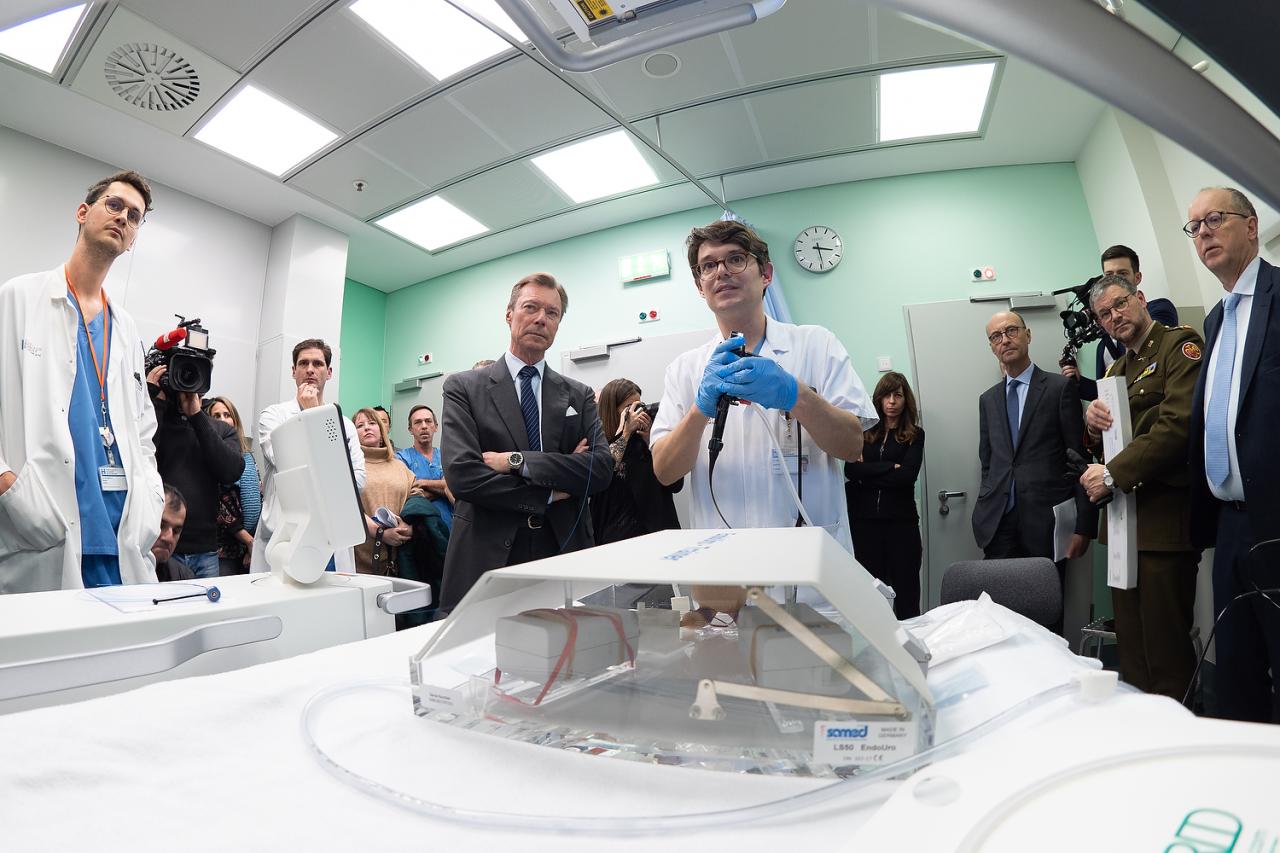 Le Grand-Duc a visité le groupe urologique de l’Hôpital Kirchberg