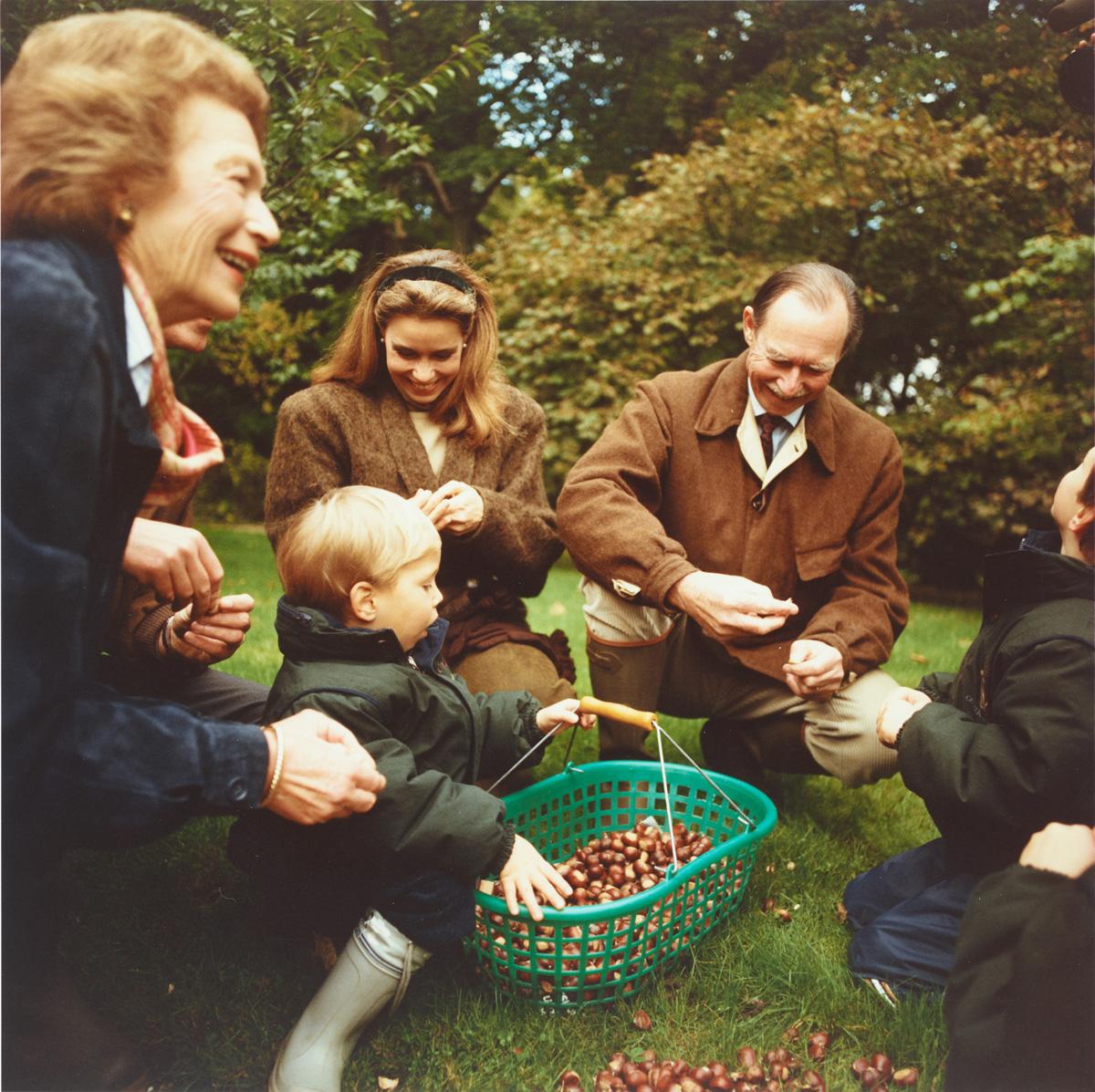 The Grand Ducal Family in a garden