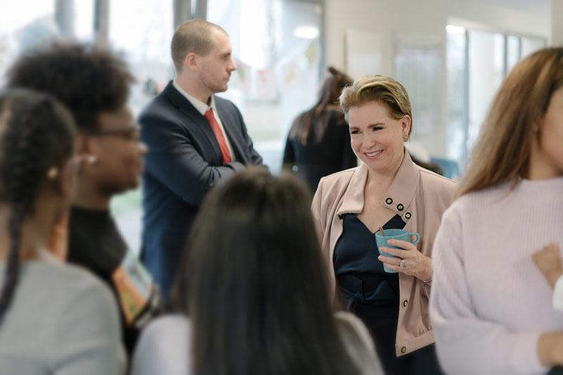 The Grand Duchess during her visit to the Norbert Ensch Care Centre in Contern