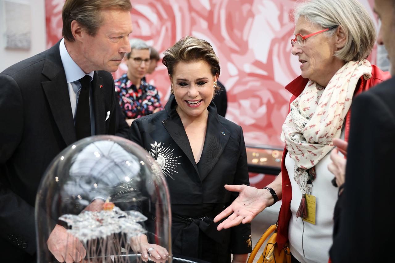 Le Couple grand-ducal visite une exposition