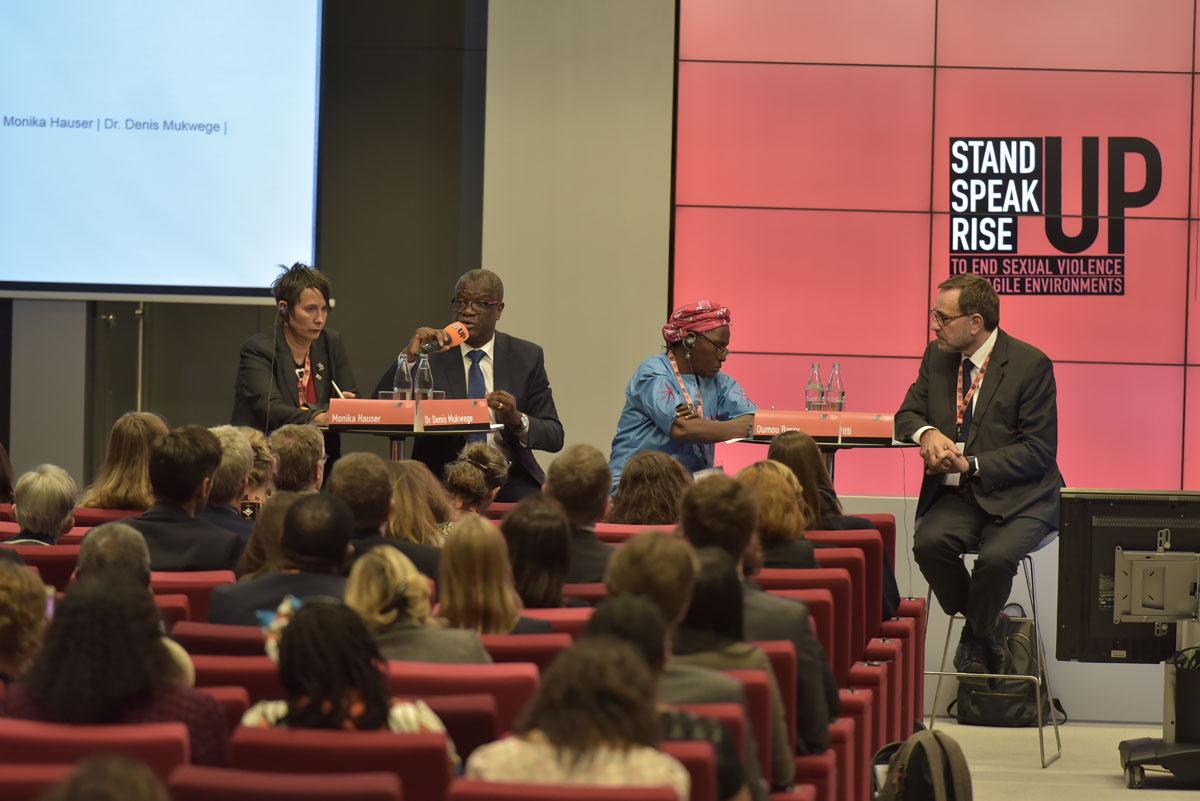 Dr. Mukwege during a workshop of the International Forum "Stand Speak Rise Up!