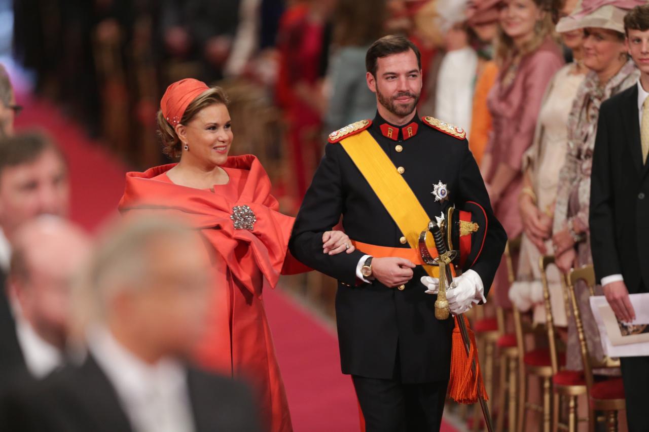 Prinzenhochzeit: Bräutigam Prinz Guillaume mit Großherzogin Maria Teresa