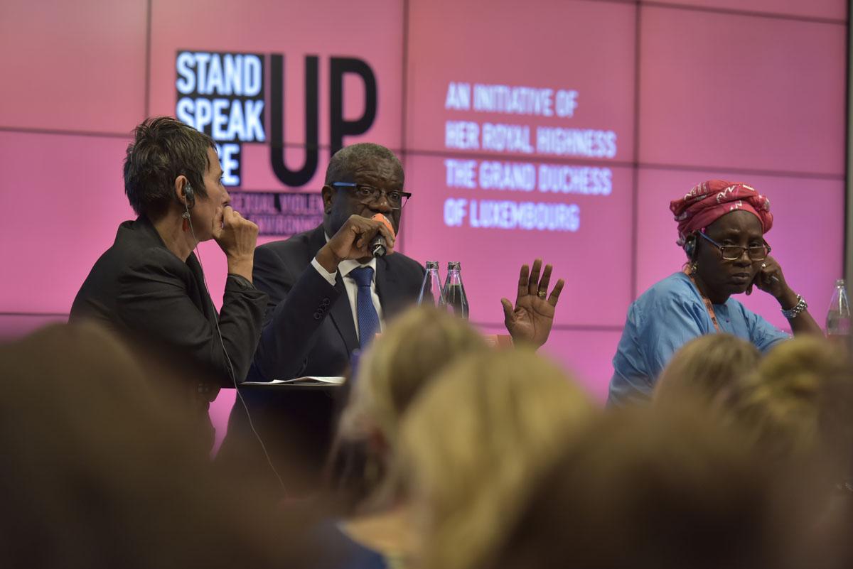 Dr. Mukwege during a workshop of the International Forum "Stand Speak Rise Up!