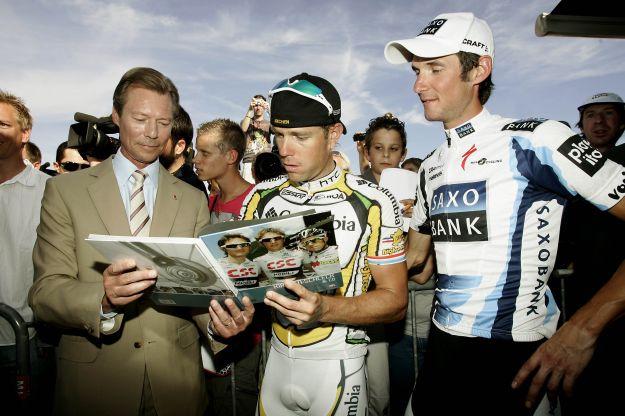 Le Grand-Duc à l'arrivée du Tour de France