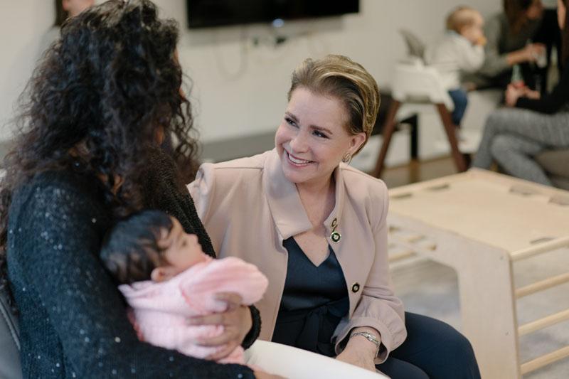 The Grand Duchess during her visit to the Norbert Ensch Care Centre in Contern