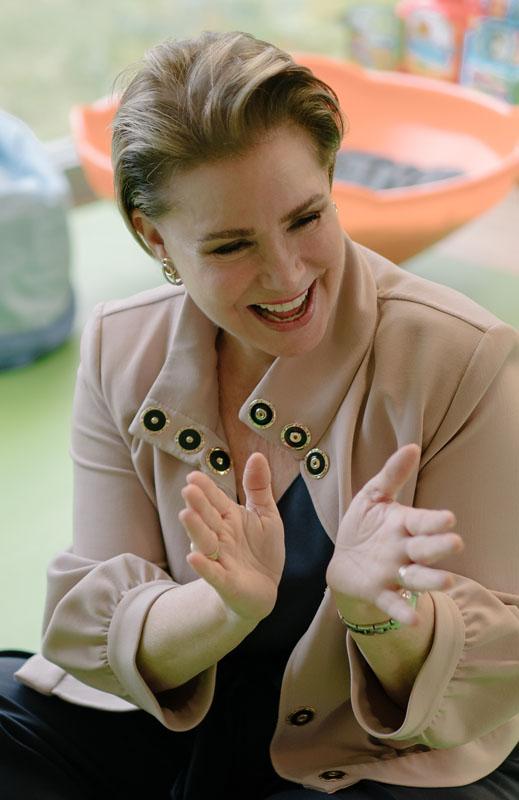 The Grand Duchess during her visit to the Norbert Ensch Care Centre in Contern
