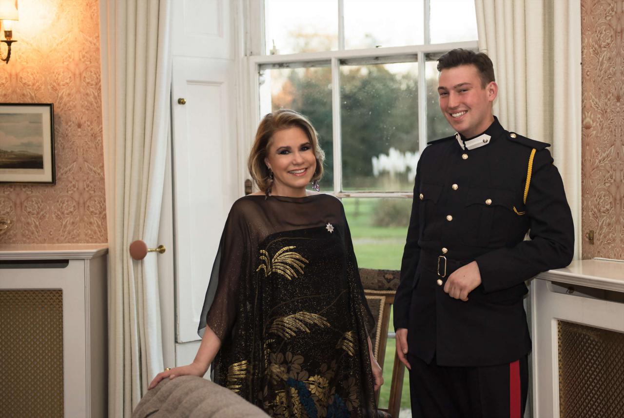 The Grand Duke and the Grand Duchess and Prince Sebastian at the Royal Military Academy Sandhurst 