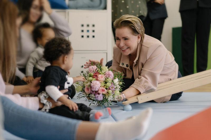 The Grand Duchess during her visit to the Norbert Ensch Care Centre in Contern