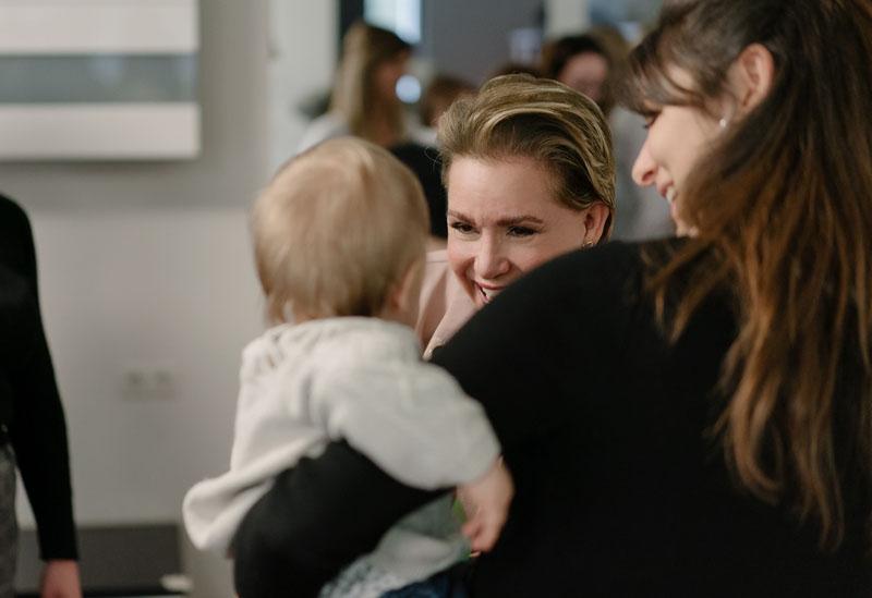 The Grand Duchess during her visit to the Norbert Ensch Care Centre in Contern