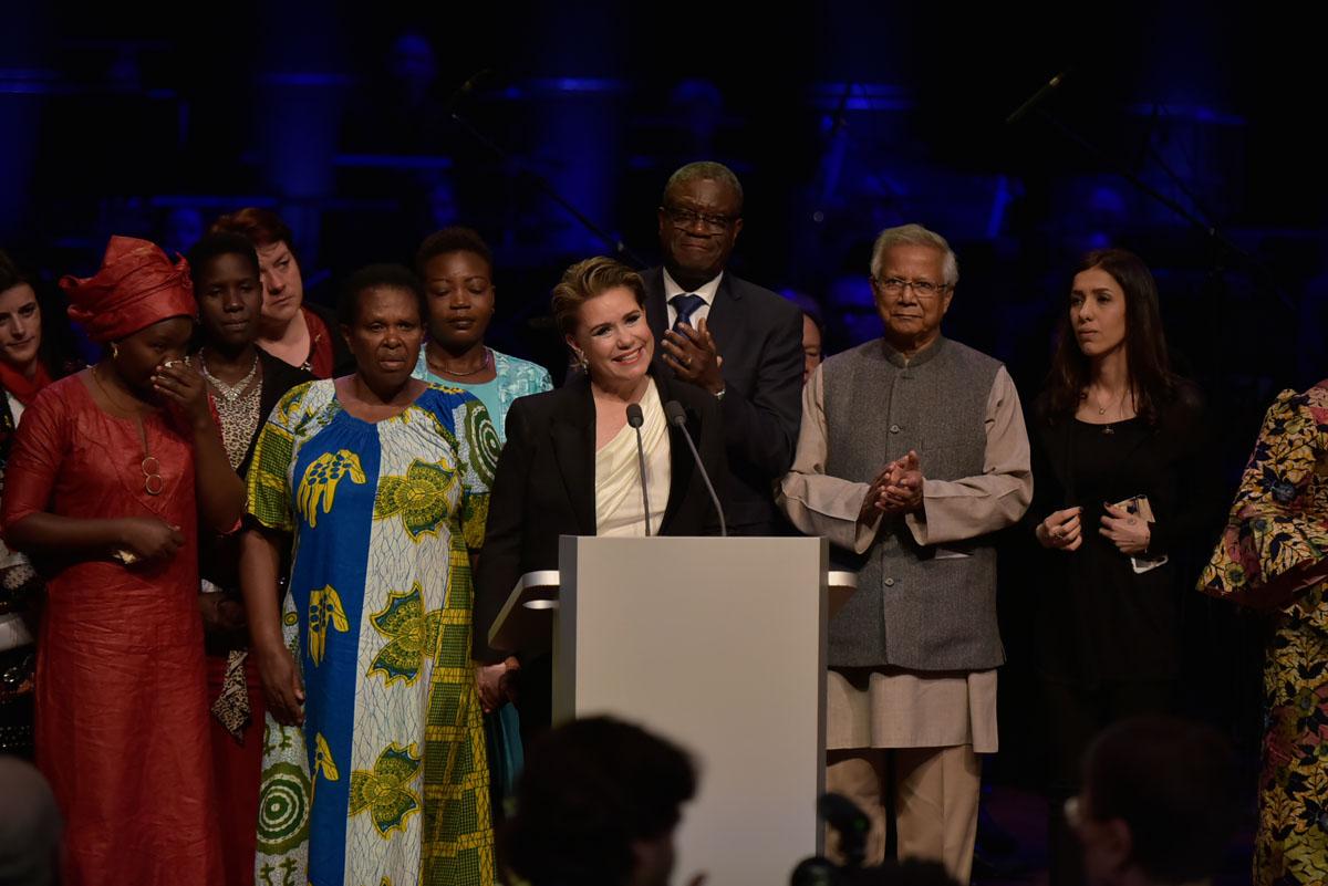 Die Großherzogin am Gala-Abend in der Philharmonie anlässlich des internationalen Forums "Stand Speak Rise Up!"