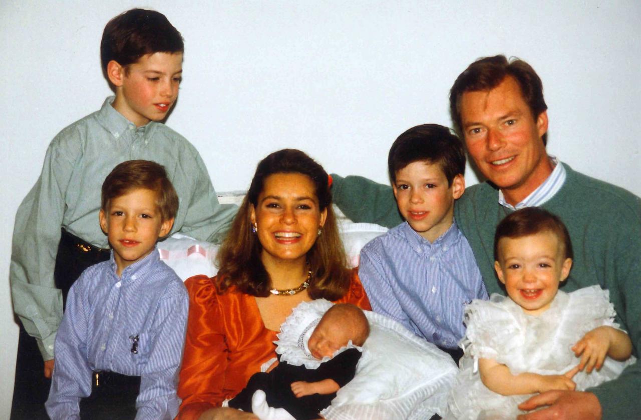 1992: Die erbgroßherzogliche Familie bei der Geburt von Prinz Sébastien