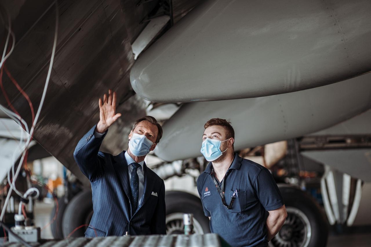 S.A.R. le Grand-Duc a visité la Cargolux