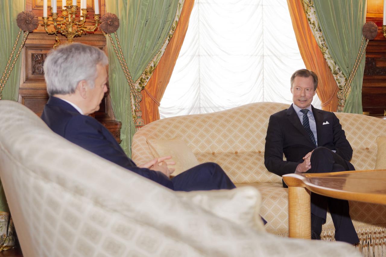 Le Grand-Duc en audience avec M. Didier Reynders, Commissaire européen à la Justice