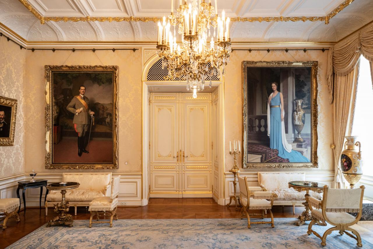 Le salon jaune du Palais grand-ducal