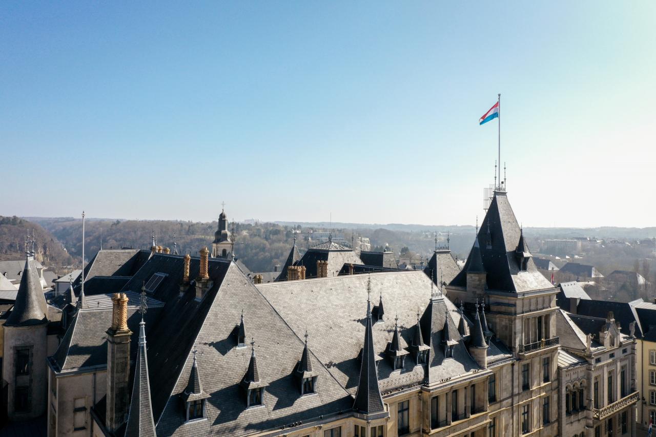 Vue aérienne sur le Palais grand-ducal