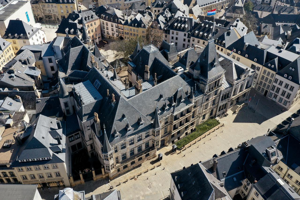 Vue aérienne sur le Palais grand-ducal