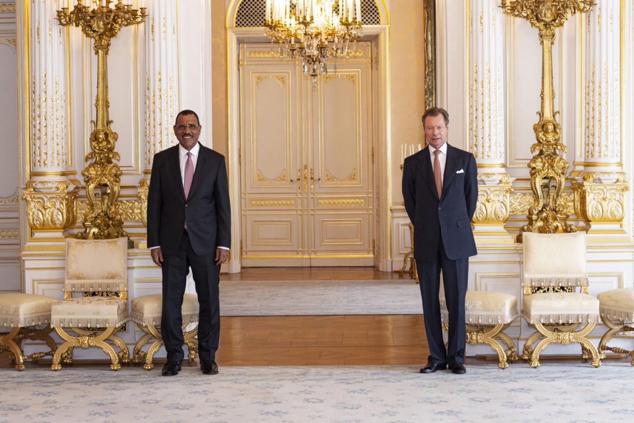 Le Grand-Duc et le président de la République du Niger, S.E.M. Mohamed Bazoum