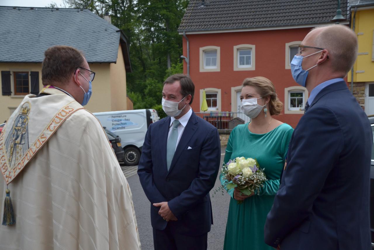 Le Couple héritier à Fischbach pour la messe du Te Deum