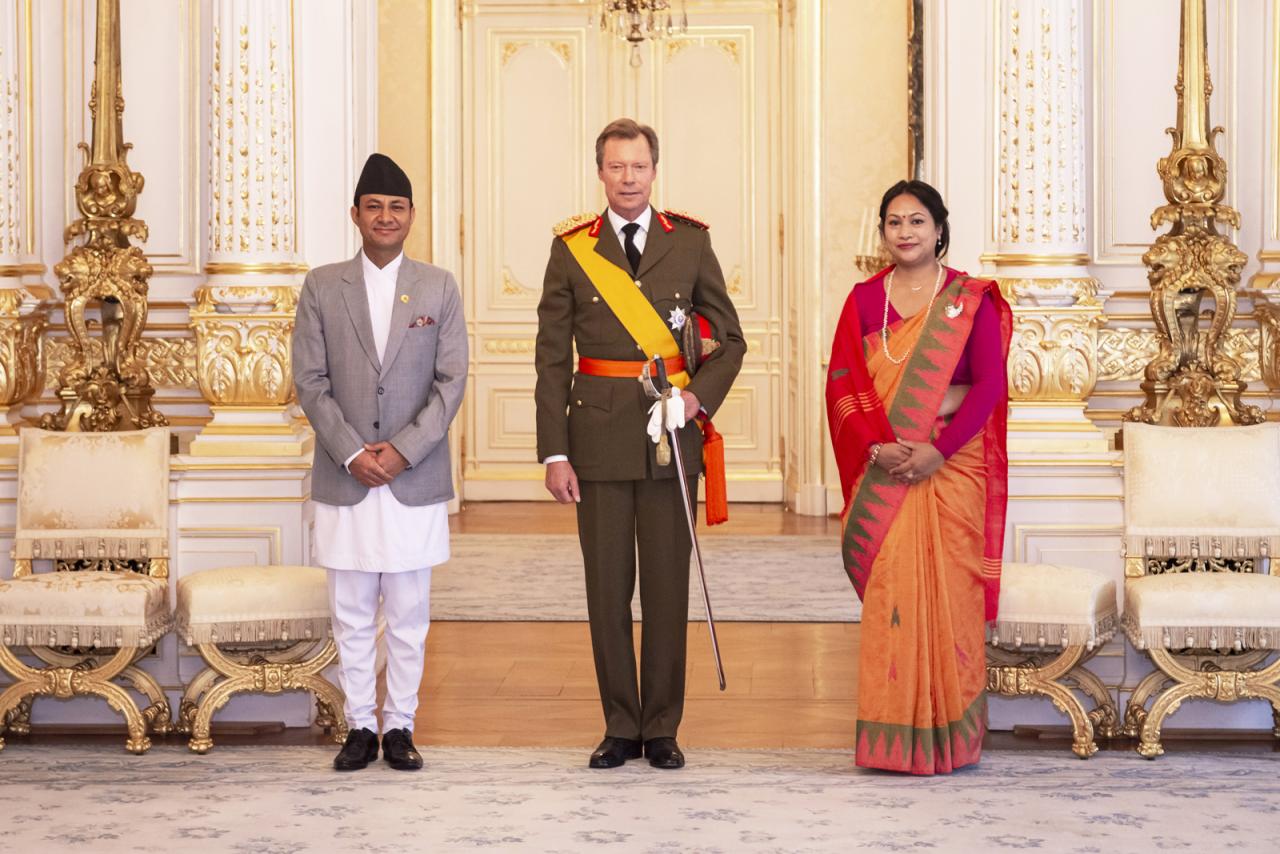 Le Grand-Duc et S.E.M. Gahendra RAJBHANDARI