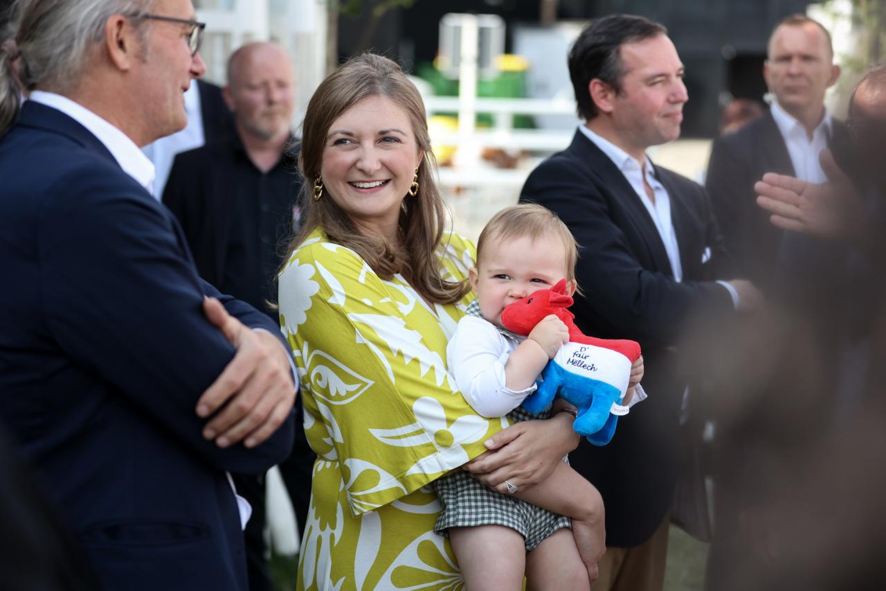 The Crown Prince and Princess and Prince Charles at the Agricultural Fair