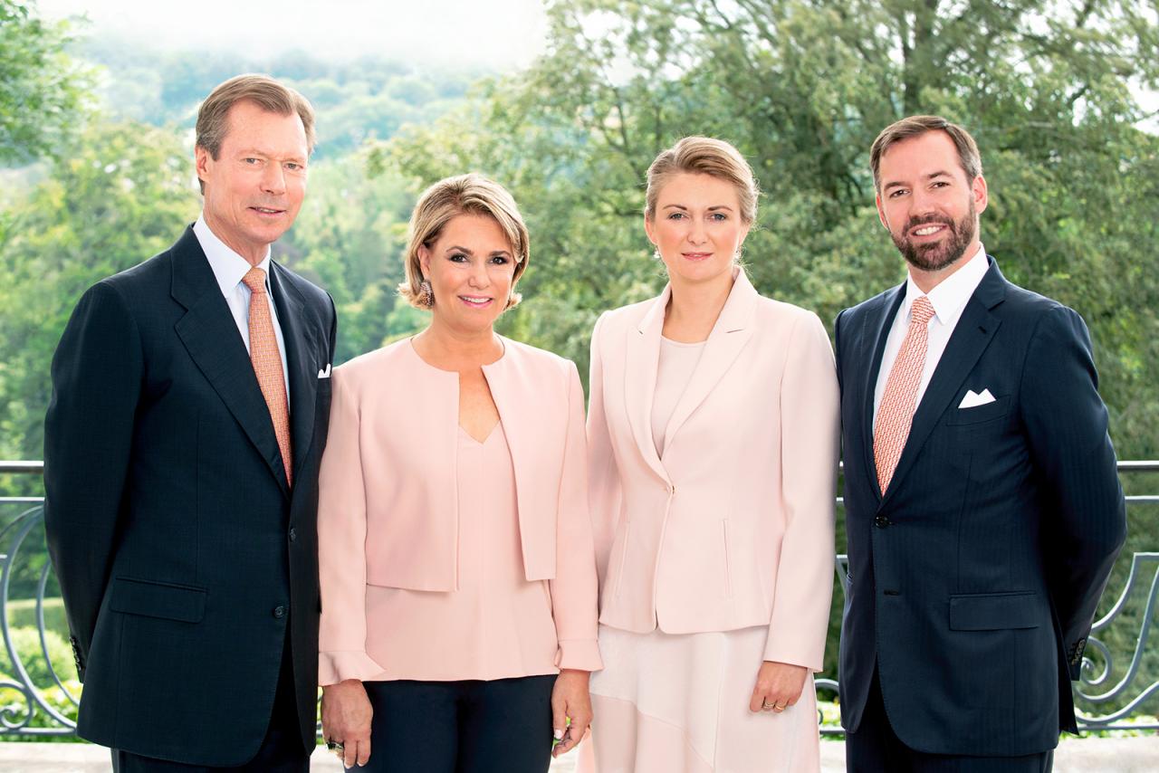 The Grand Duke and Grand Duchess and the Crown Prince Guillaume and Crown Princess