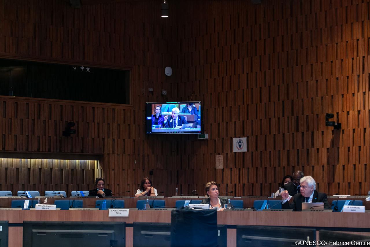 Vue sur la salle de réunion de l'UNESCO