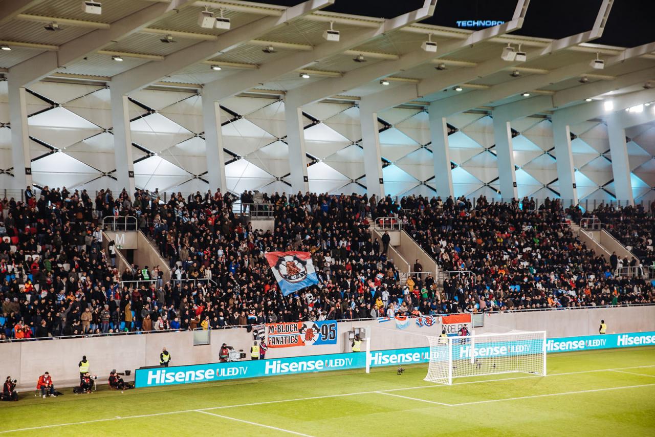 Vue sur les tribunes du Stade de Luxembourg