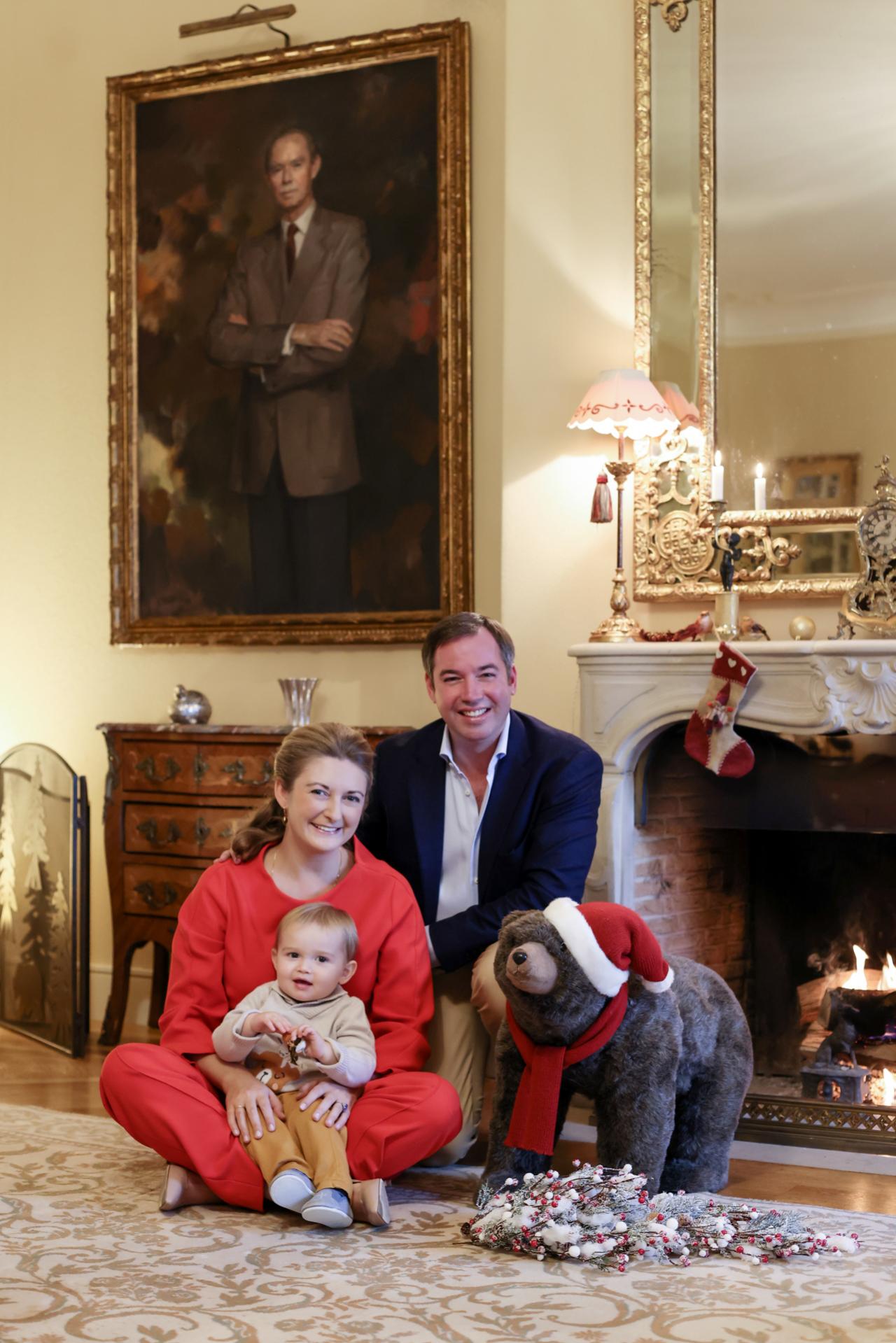 Portrait du Couple héritier et du Prince Charles pour les fêtes