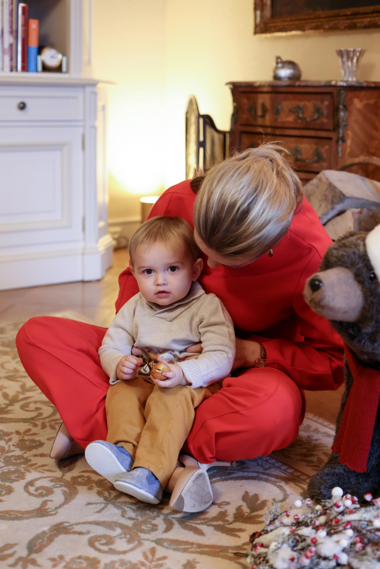 Portrait de la Princesse Stéphanie et du Prince Charles pour les fêtes