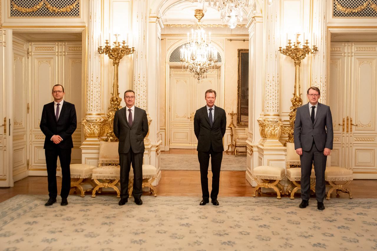 Photo de l'audience dans la Salle des Fêtes au Palais grand-ducal