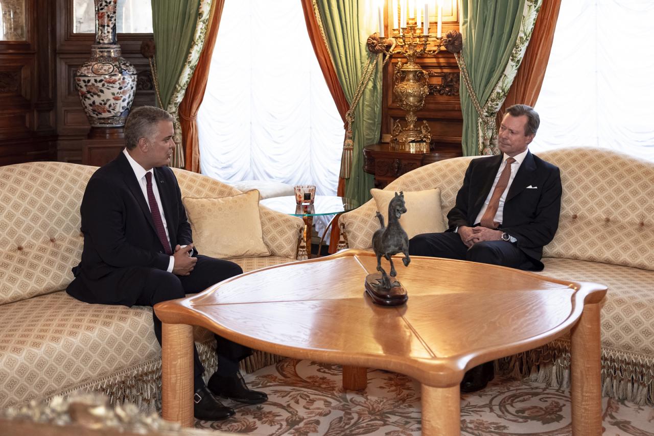 Le Grand-Duc s'entretient avec le président colombien