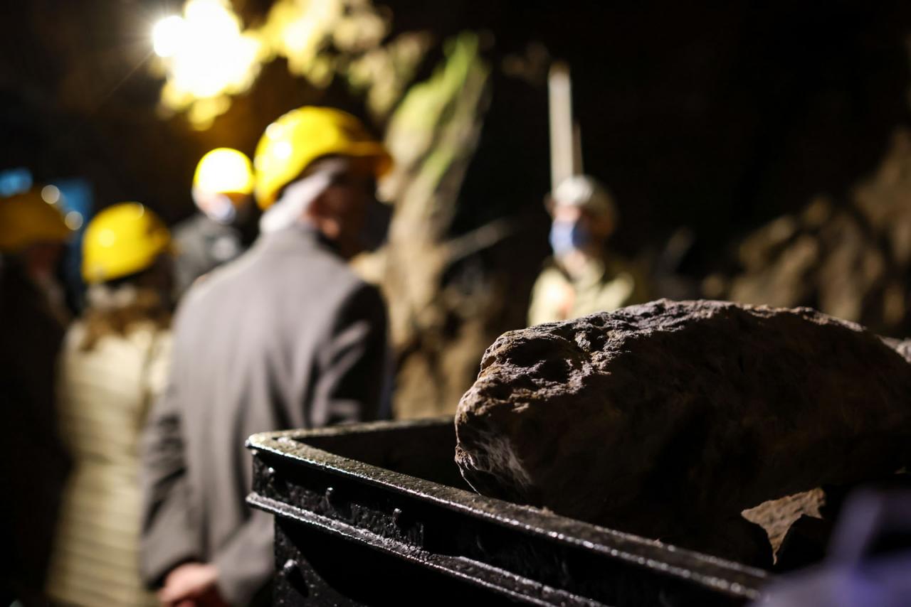 Vue rapprochée sur un minerai de fer