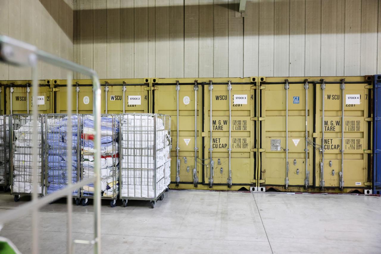 Vue sur les containers