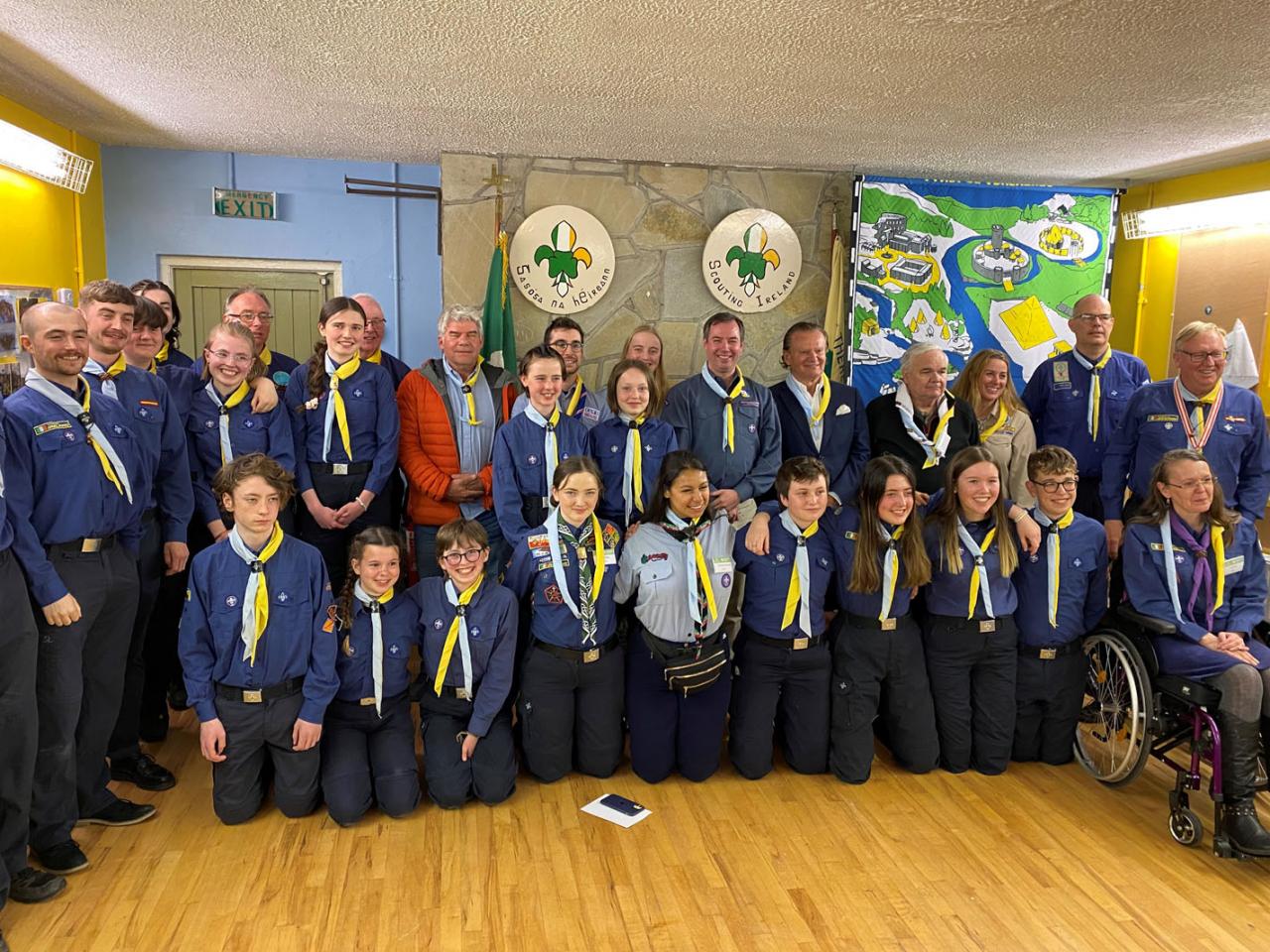 Le Prince Guillaume avec le "35th Dublin Scout Group"