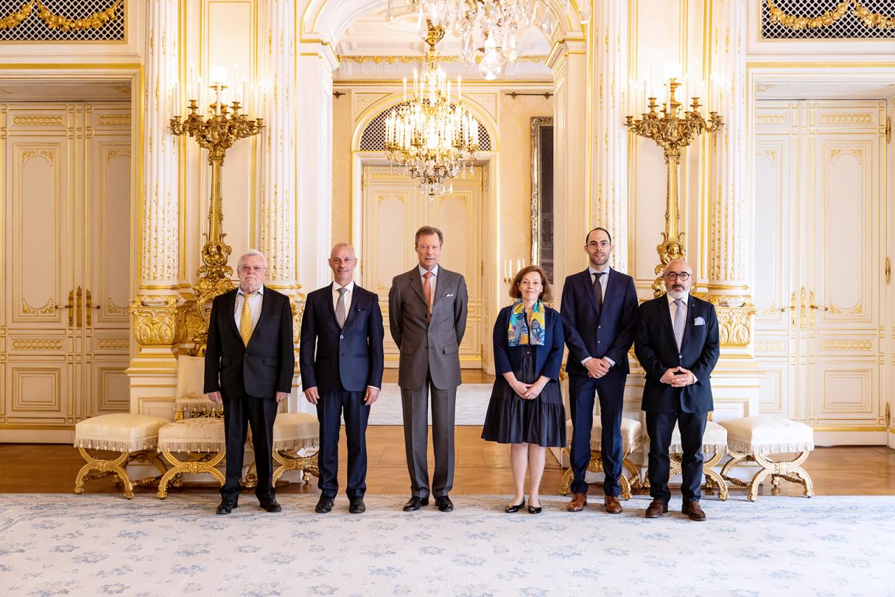 photo de l'audience au Palais grand-ducal