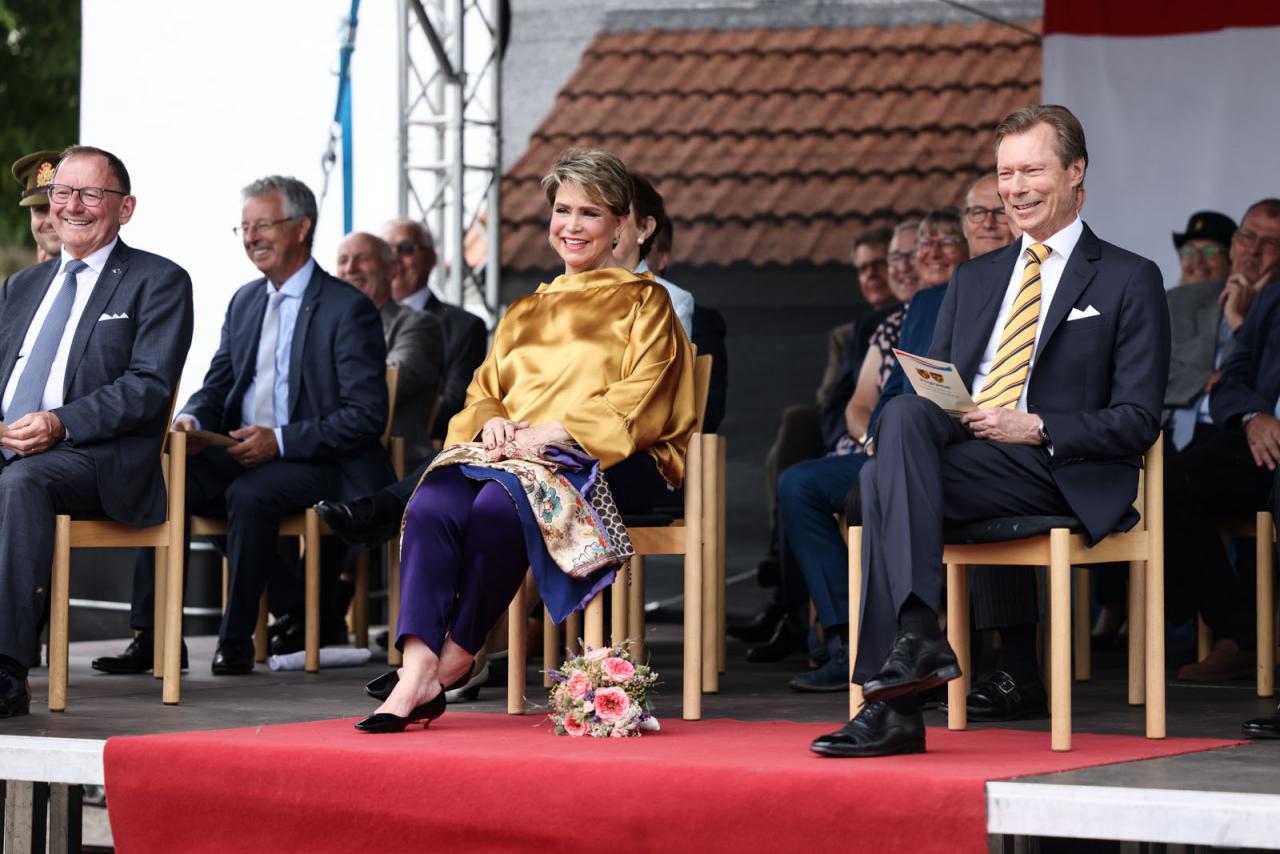 Le Couple grand-ducal lors de la cérémonie officielle