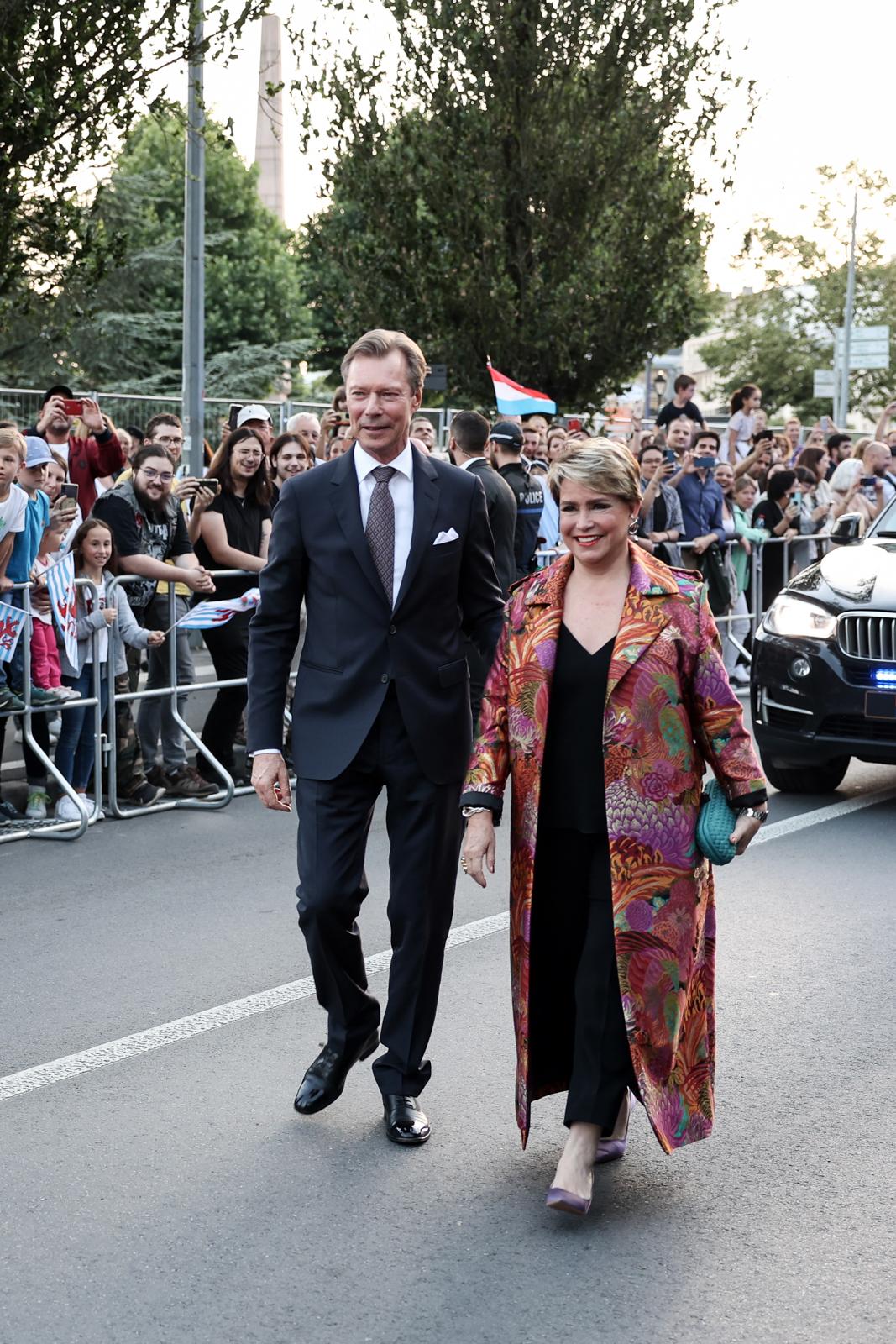 Arrivée du Couple grand-ducal au boulevard Roosevelt