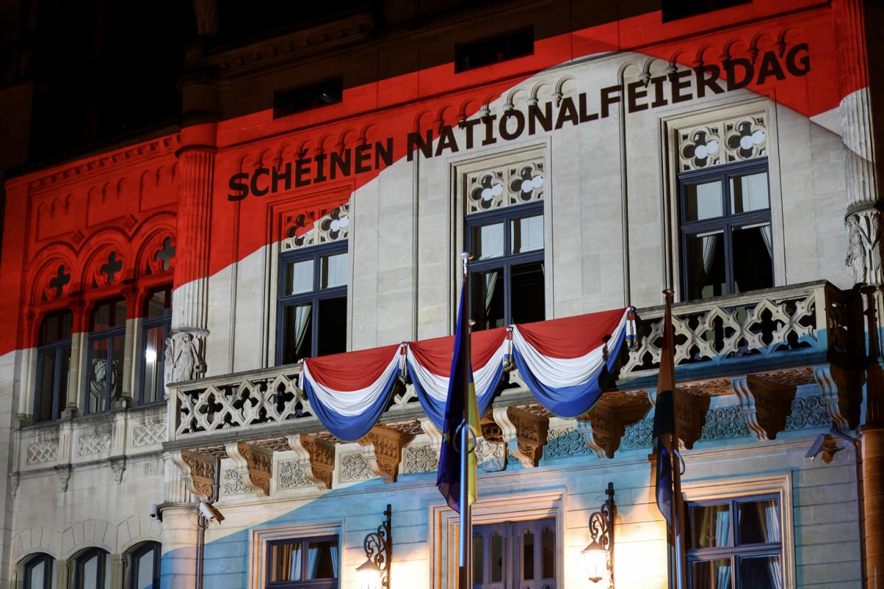 La Chambre des députés a été illuminée spécialement pour la Fête Nationale