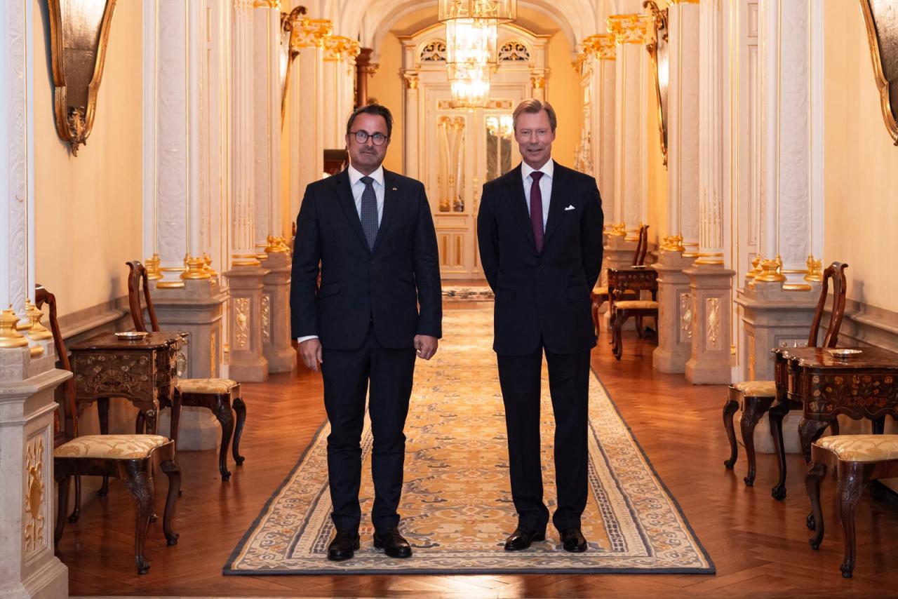 Le Grand-Duc avec Monsieur Xavier Bettel, Premier ministre